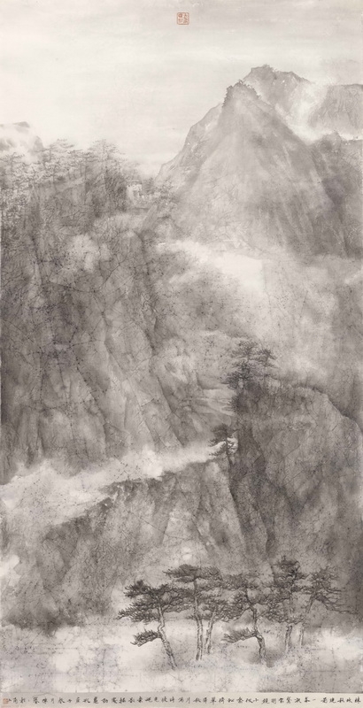 陈赛赛 《疏林晚秋》 240×120cm 中国画.jpg