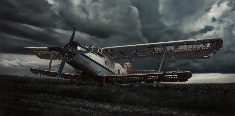 王峥 《天际·庞贝纪元系列之三》 120×60cm 油画.jpg