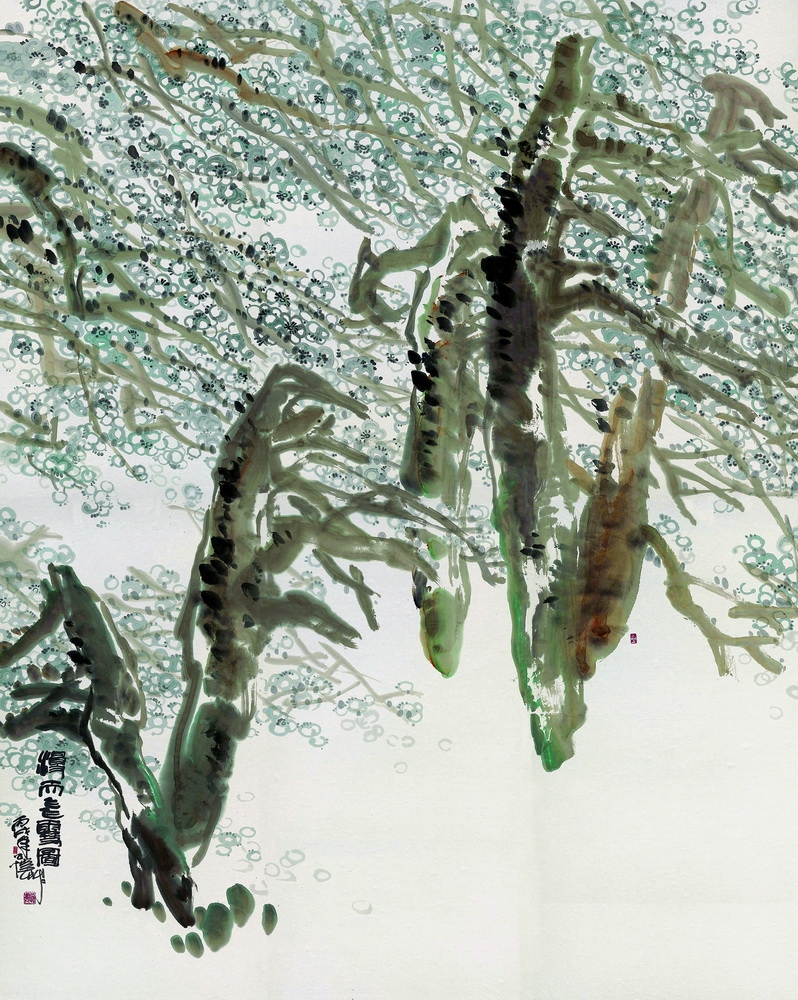 潘公凯 《漫天飞雪图》 360×280cm 中国画 2006.jpg