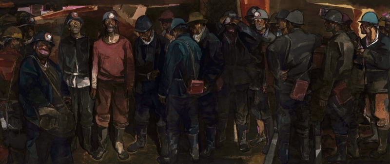 周刚 《新来的矿工》 150×420cm.jpg