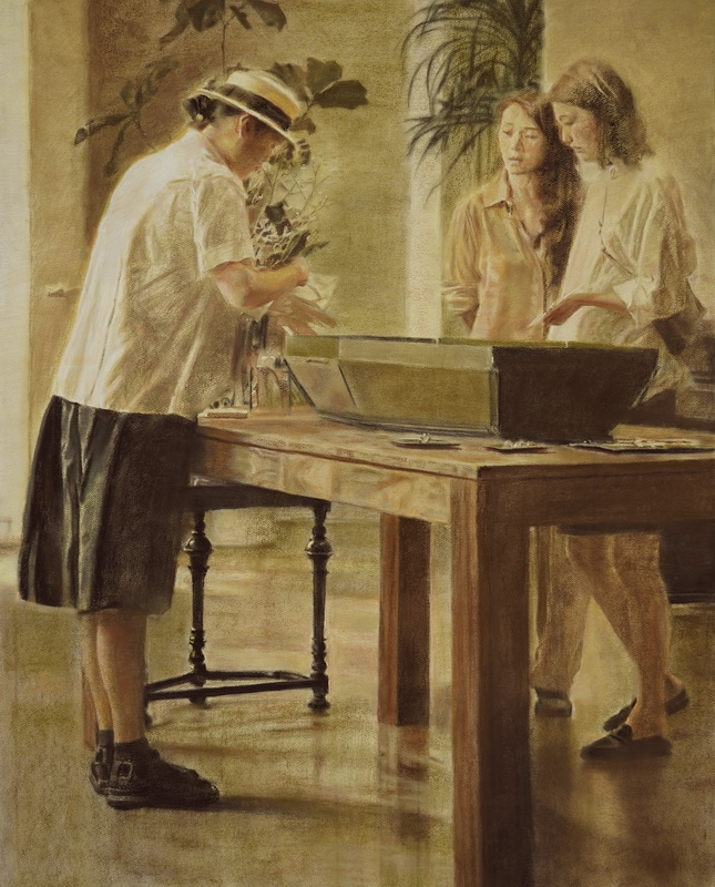 袁坚《时光絮语》108x86cm 纸本粉彩 .jpg